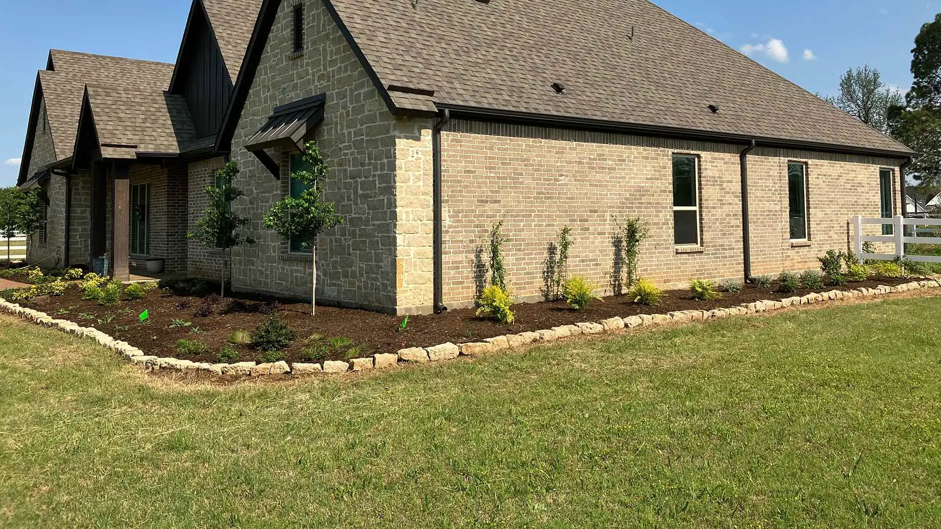 Maintained lawn after cleanup service in Northlake, TX.
