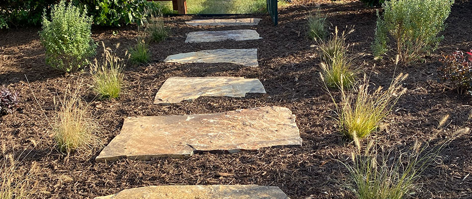 Walkway with stone pathway in Denton, TX.