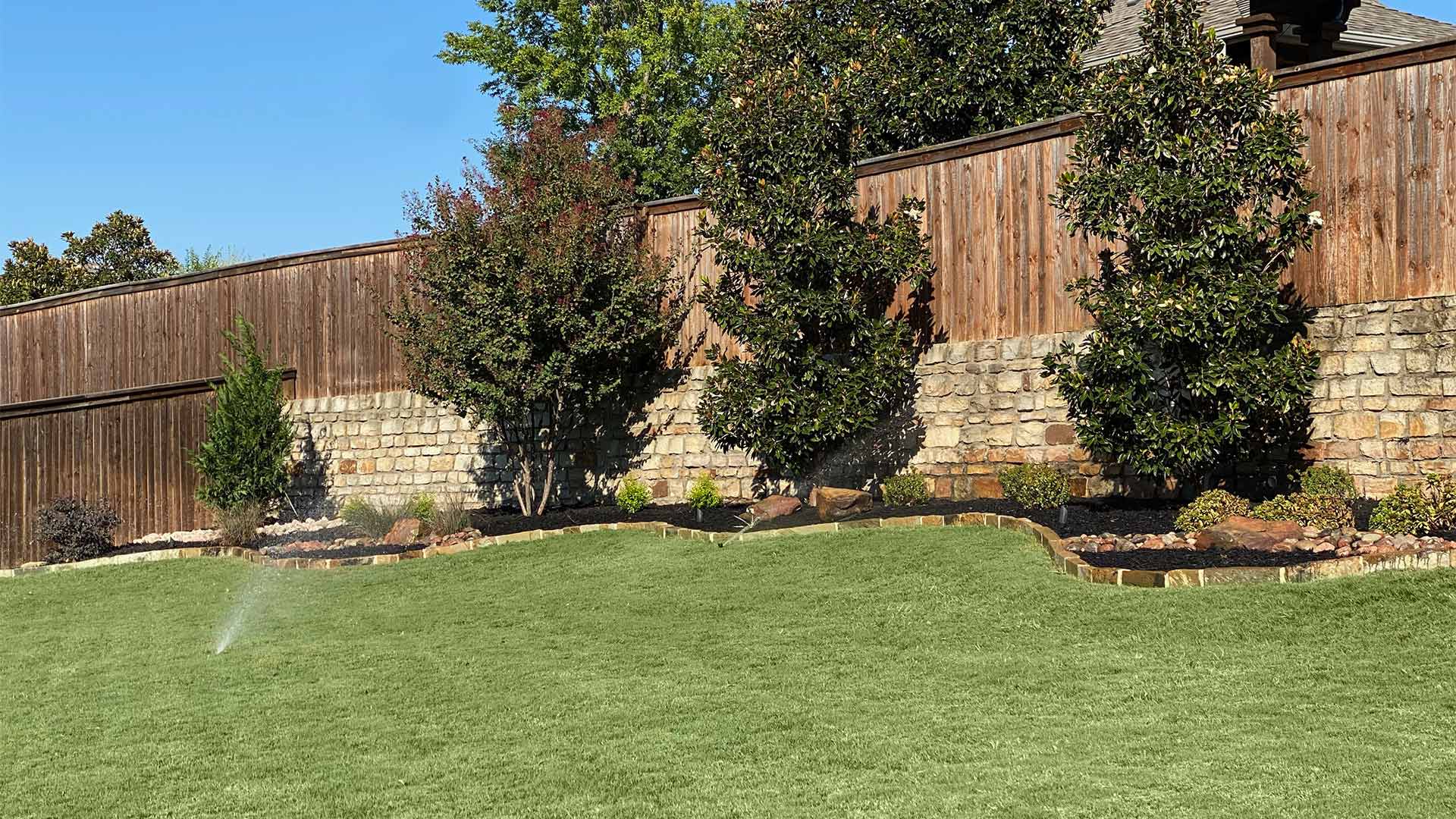 Lawn and landscaping maintained in Northlake, TX.